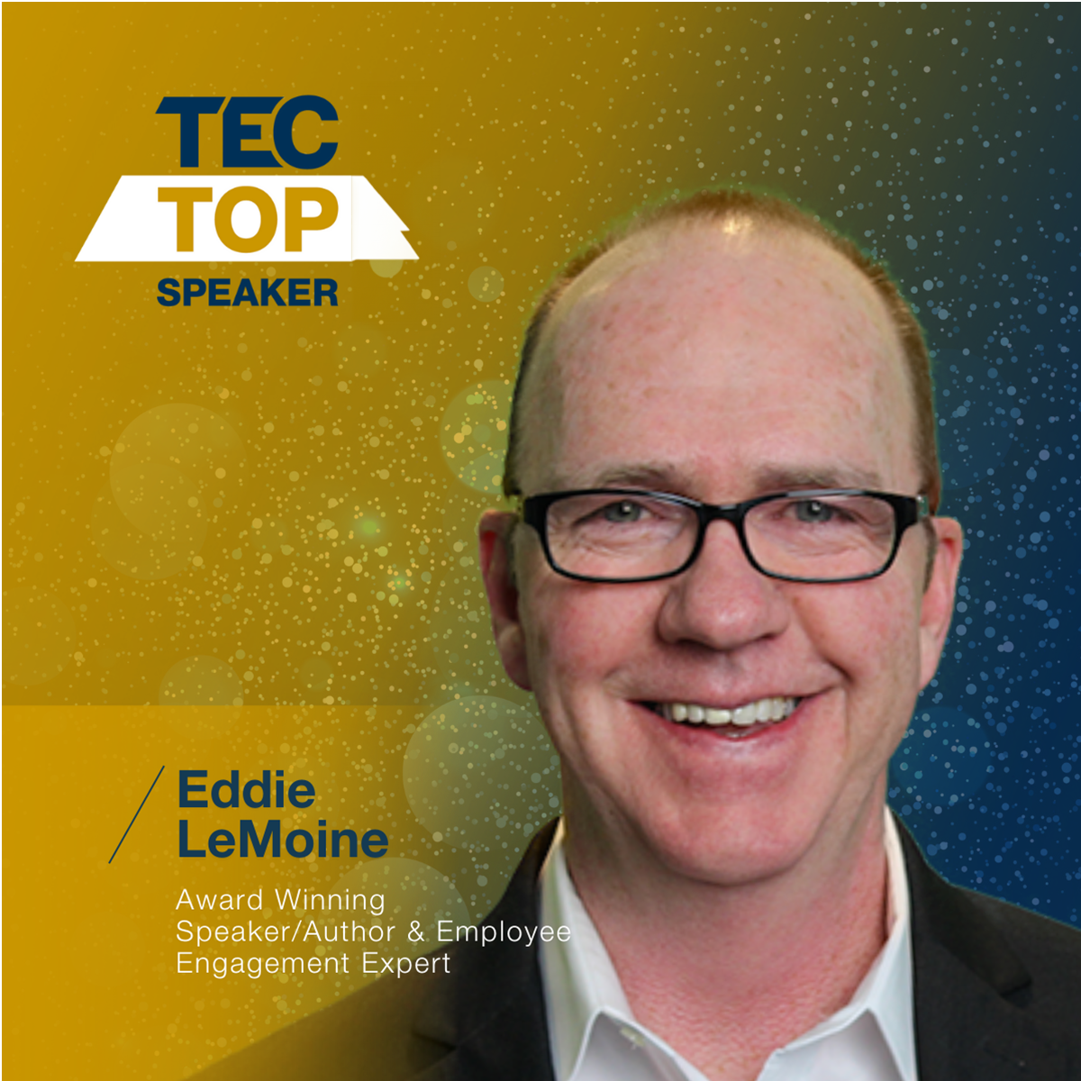 Eddie LeMoine receiving the prestigious TEC Canada Top Speaker of the Year award.